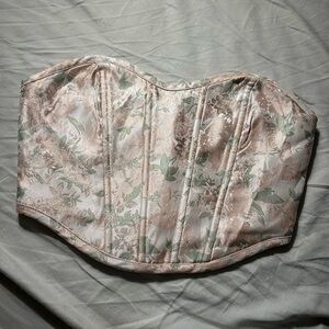 STATE Floral Brocade Crop Top